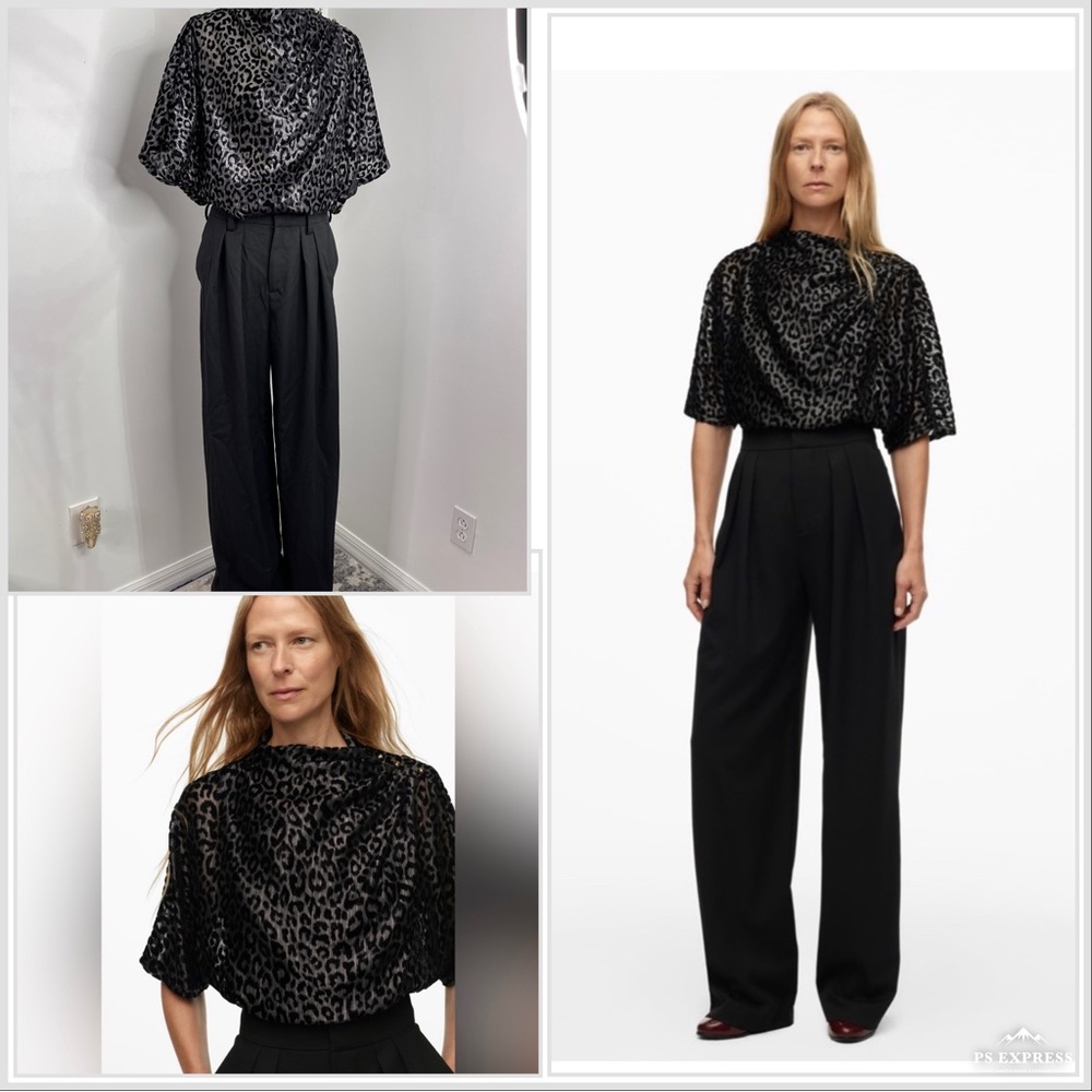 ZARA Black Sparkly Metallic Jumpsuit Medium Limited Edition